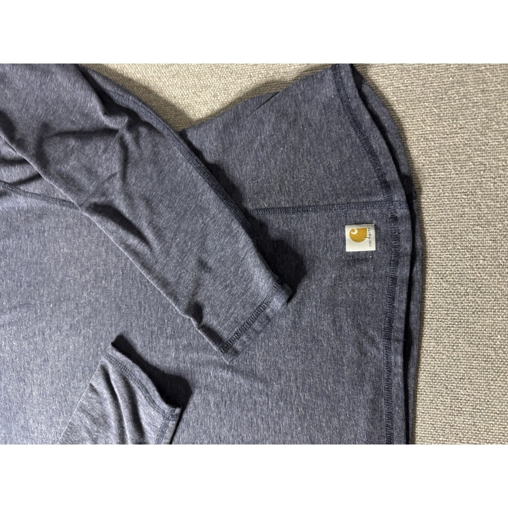 Carhartt 1/4 Zip Blue Pullover Shirt Womens Medium Force Fitted Fast Dry Reflect - Picture 3 of 11